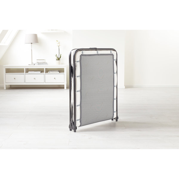 JayBe Saver 15.4'' Folding Steel Bed Frame with Mattress Included